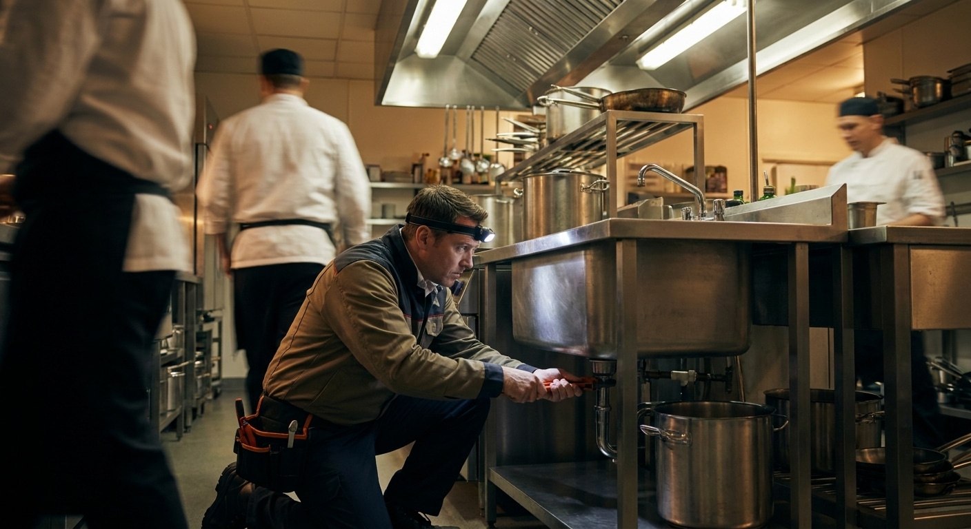 24-hour plumber for restaurants and commercial kitchens
