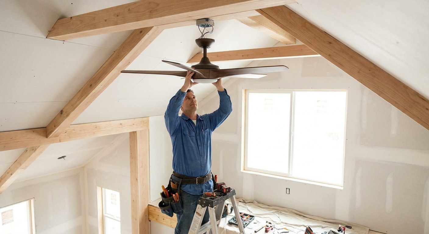 Ceiling fan installation for home additions