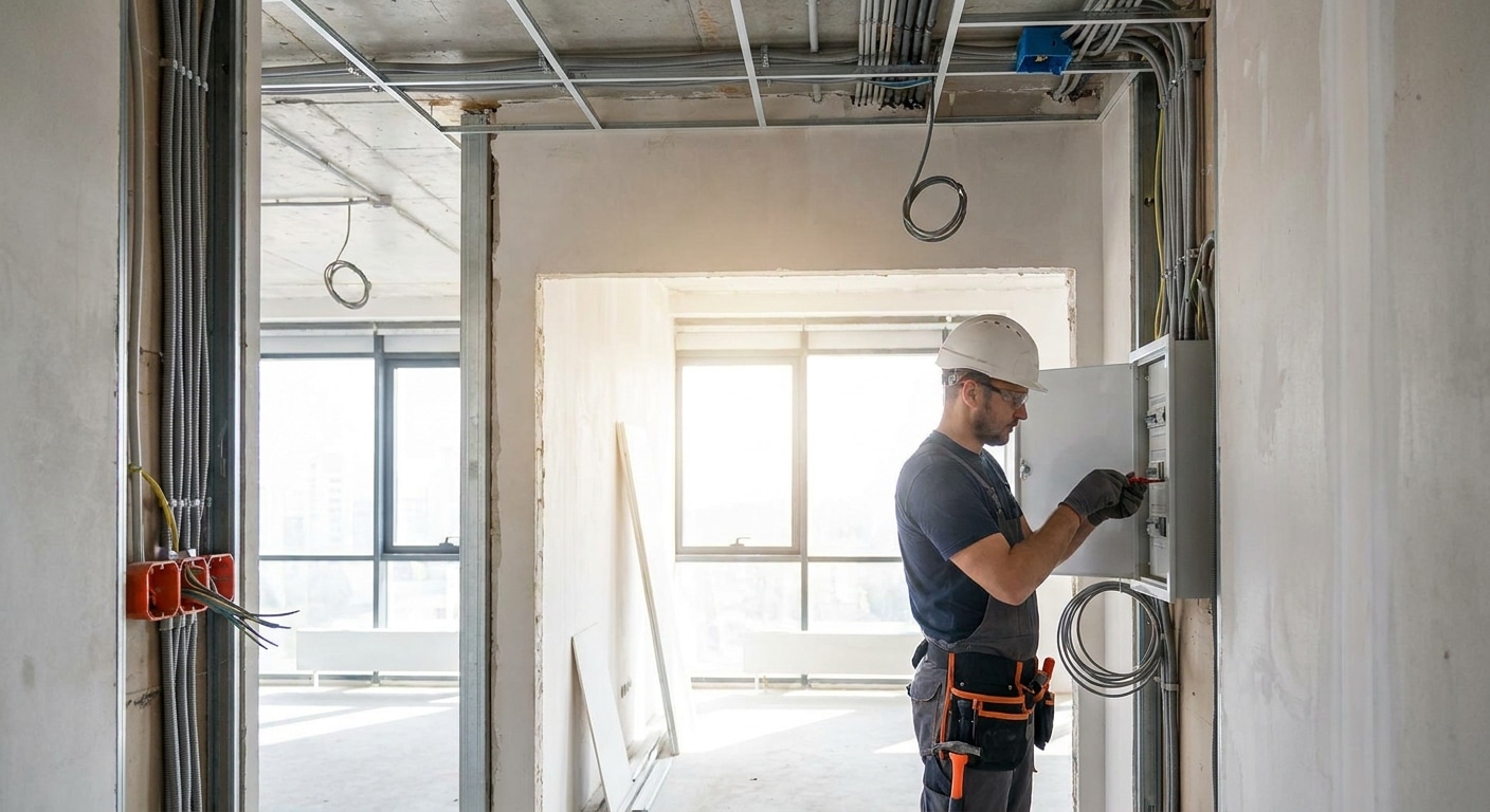 Commercial electrical wiring for office renovations