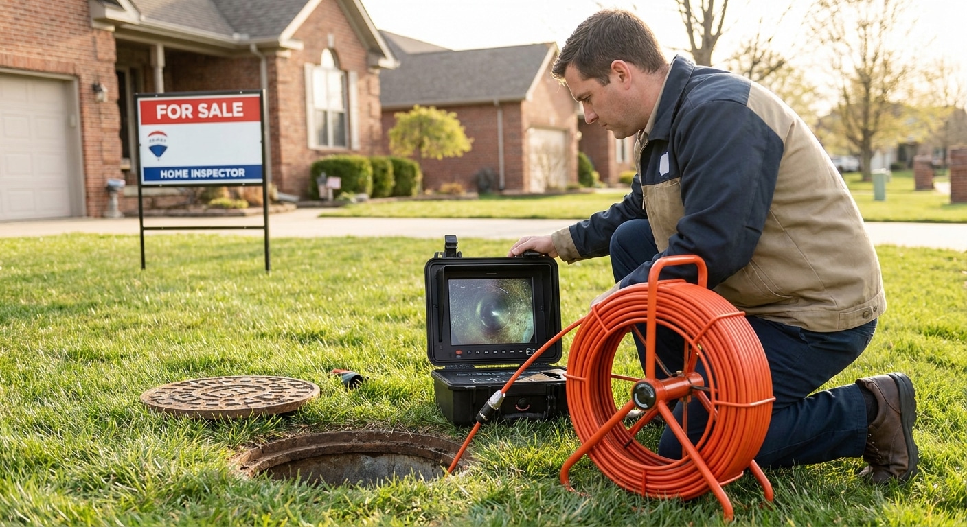 Sewer camera inspection before buying a home