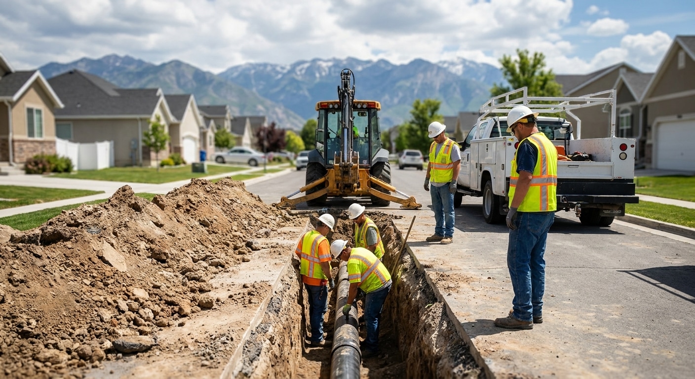 Sewer line repair in West Jordan, Utah